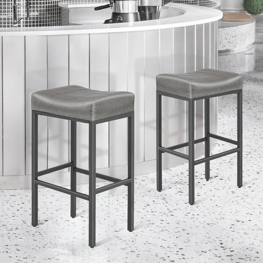 Lakesa Backless Bar Stools Counter Stools with Footrest